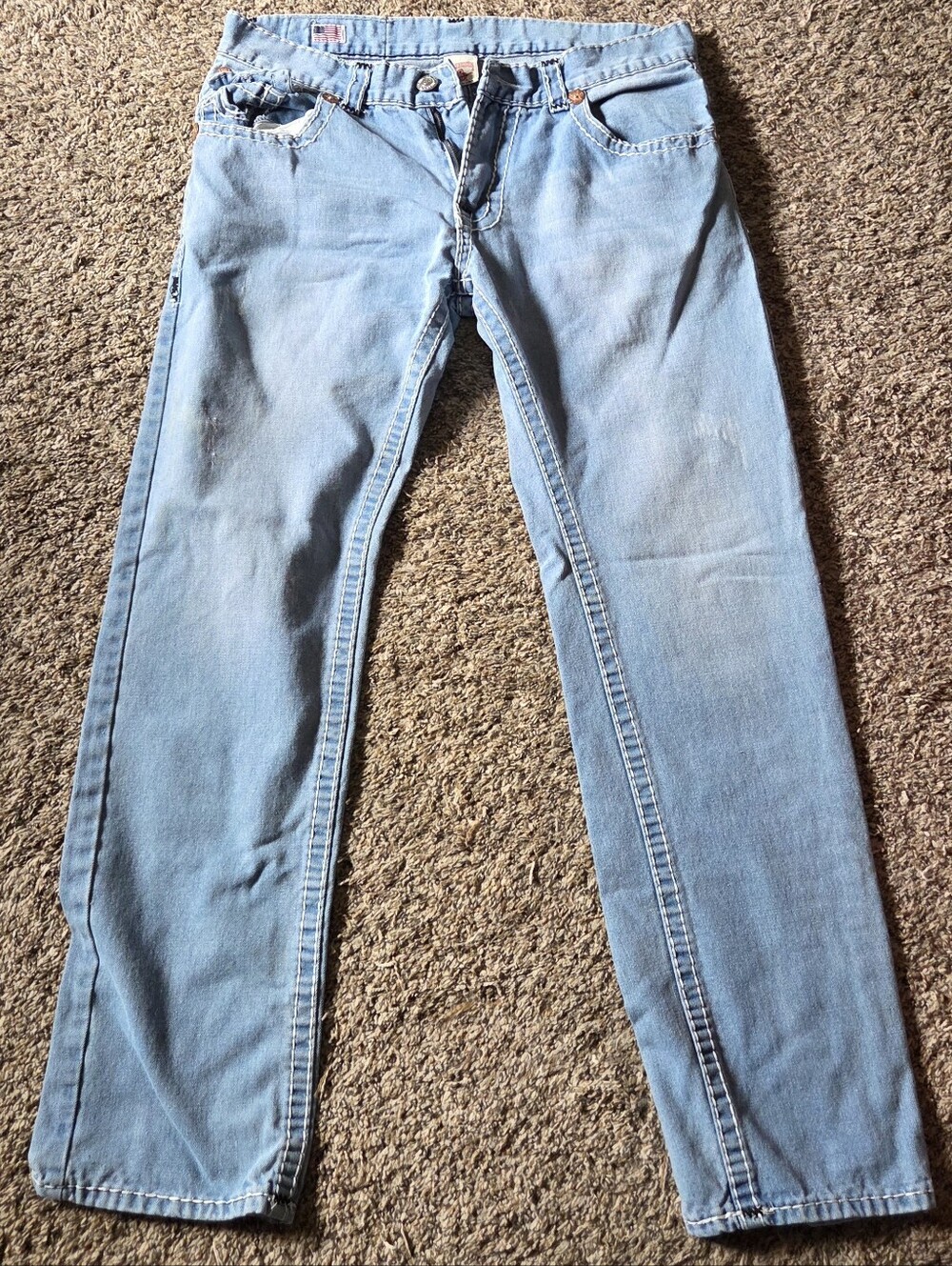 True Religion Johnny Super T Row Seat Jeans Mens Size 36x30